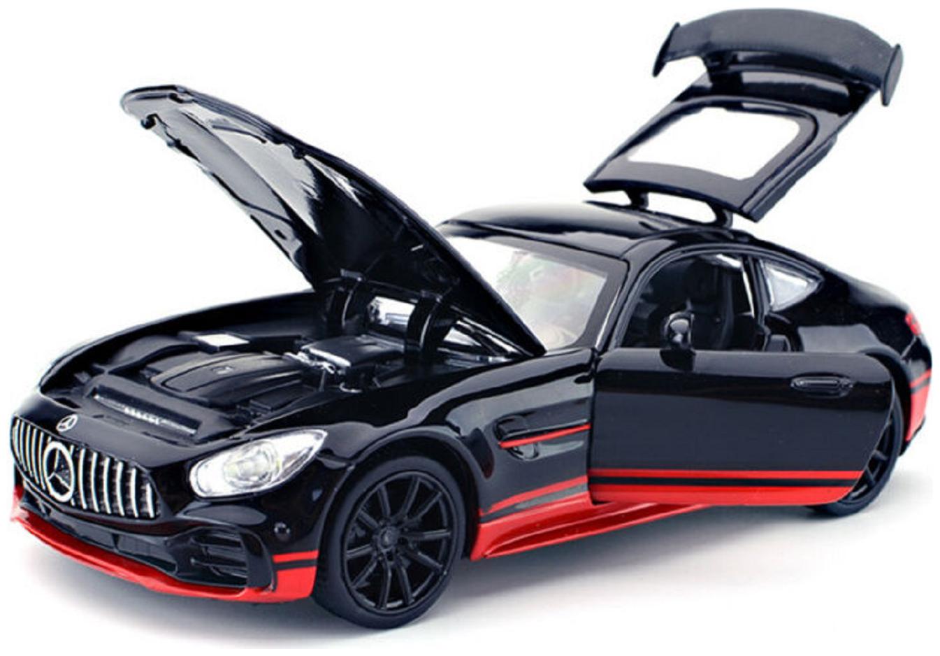 KTRS Die-Cast 4 Wheel Drive Metal Benz AMG GT3 Pull Back Car with 4 Openable Doors Engine Cover Tail with Front and Rear Light and Music
KTRS Die-Cast 4 Wheel Drive Metal Benz AMG GT3 Pull Back Car with 4 Openable Doors Engine Cover Tail with Front and Rear Light and Music