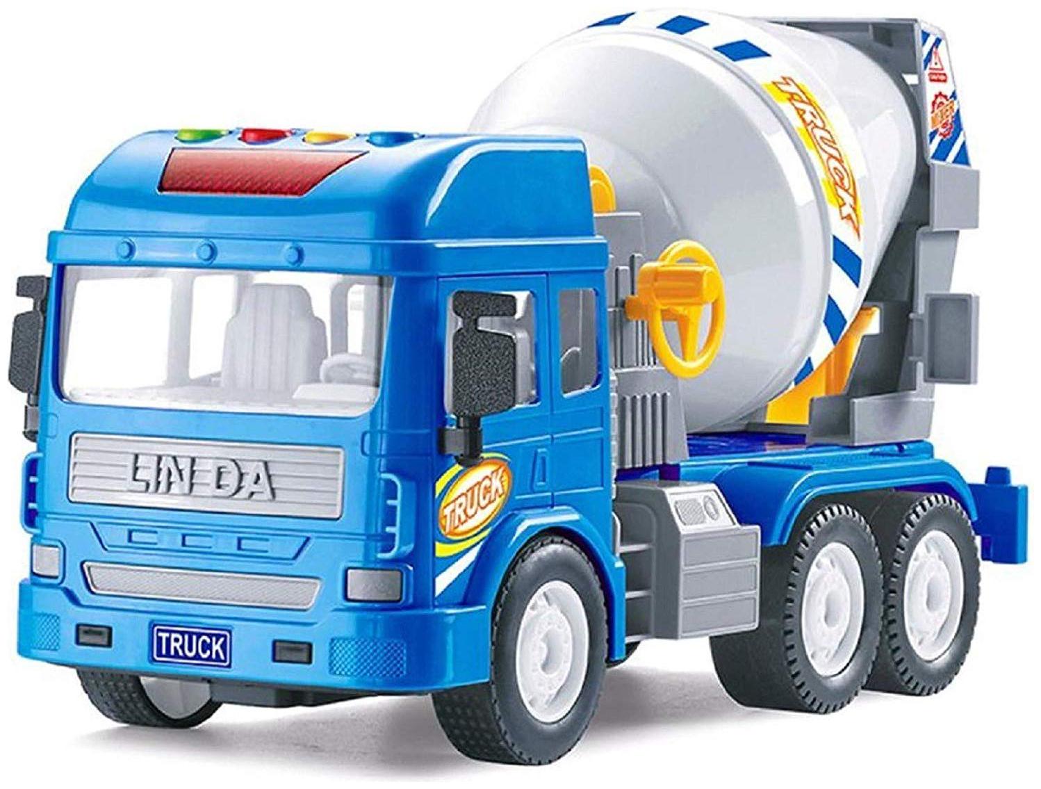Ktrs Pull Back Friction Powered Real Mechanism Cement Mixer Construction Truck Toy Vehicles with Light and Sound (Blue) 1 pic
Ktrs Pull Back Friction Powered Real Mechanism Cement Mixer Construction Truck Toy Vehicles with Light and Sound (Blue) 1 pic