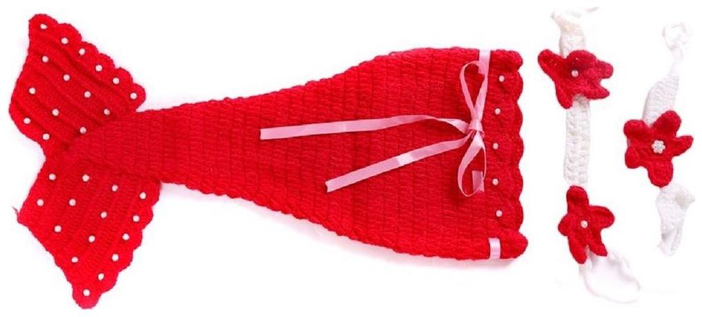 Kuhu Creations New Born Baby Handmade Photography Knitted Prop (Mermaid Red (With Pearl))
Kuhu Creations New Born Baby Handmade Photography Knitted Prop (Mermaid Red (With Pearl))