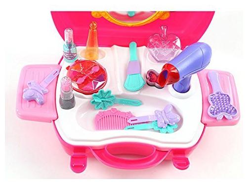 New Toy chehar Enterprise Attractive Fashion Suitcase Pretend Play Makeup Accessories for Girls (21 pcs)(multicolor)
New Toy chehar Enterprise Attractive Fashion Suitcase Pretend Play Makeup Accessories for Girls (21 pcs)(multicolor)