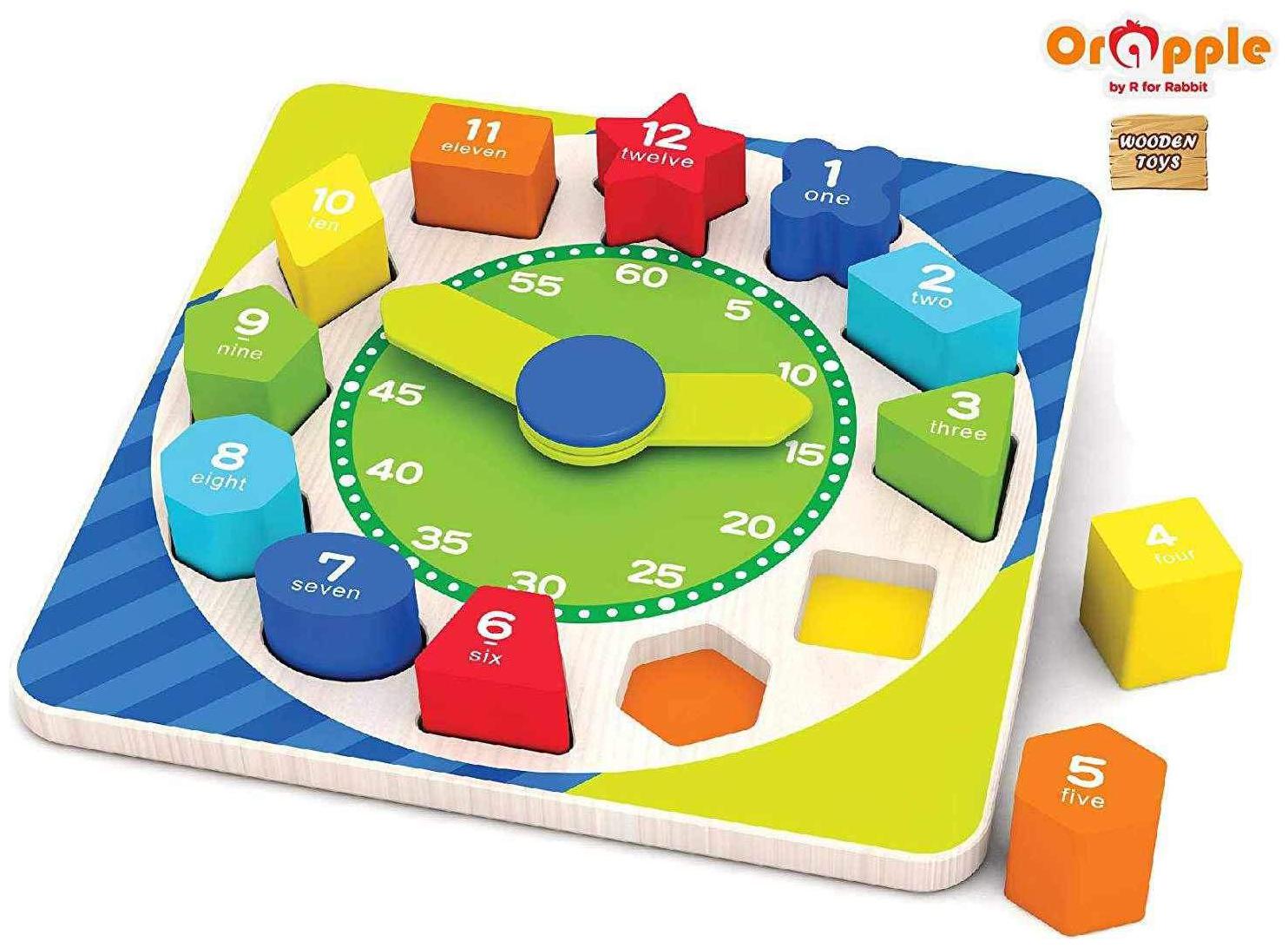 Orapple Toys by R for RabbitSmart Learning Clock Toys for Kids Baby Learning Educational Toys for Boys Girls of 1 5 2 3 4 Yrs old age (Multicolor)
Orapple Toys by R for RabbitSmart Learning Clock Toys for Kids Baby Learning Educational Toys for Boys Girls of 1 5 2 3 4 Yrs old age (Multicolor)