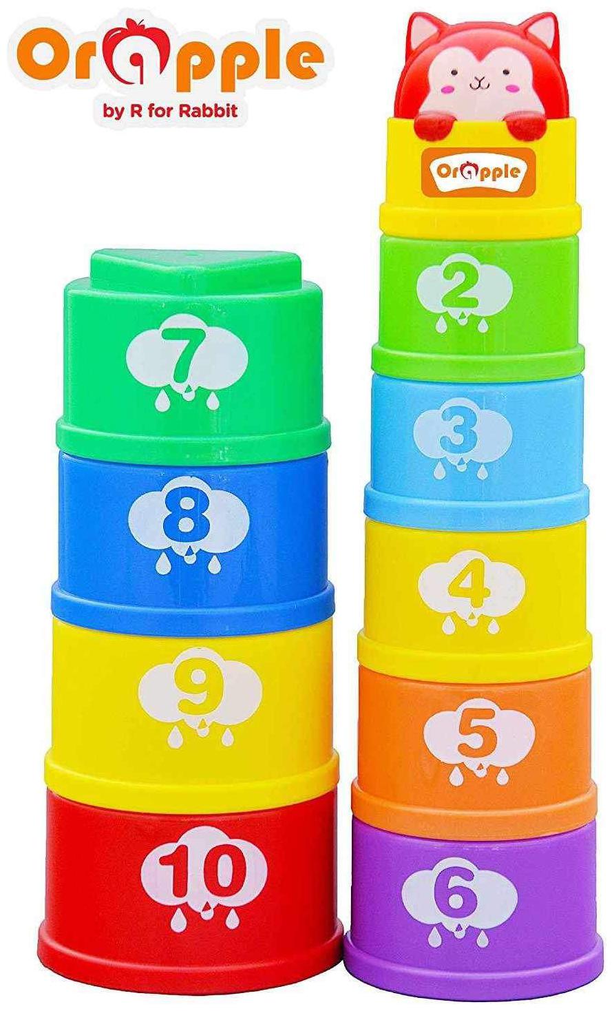Orapple Toys by R for Rabbit Stack It Learning Cups with Music for Kids Stacking Toys 1 2 3 4 Yrs (Multi)
Orapple Toys by R for Rabbit Stack It Learning Cups with Music for Kids Stacking Toys 1 2 3 4 Yrs (Multi)