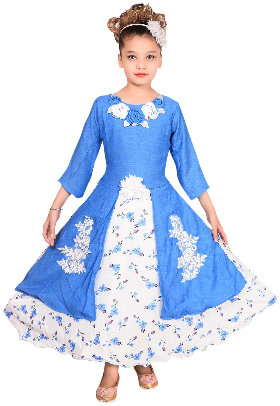 P R Enterprises Blue Cotton Blend 3 4th Sleeves Maxi Princess Frock ( Pack of 1 )
P R Enterprises Blue Cotton Blend 3 4th Sleeves Maxi Princess Frock ( Pack of 1 )