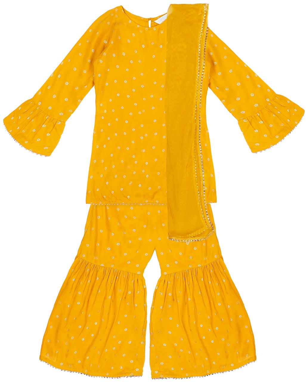 Pantaloons Junior Girl s Polyester Printed 3 4th sleeves Kurti salwar set - Yellow
Pantaloons Junior Girl s Polyester Printed 3 4th sleeves Kurti salwar set - Yellow