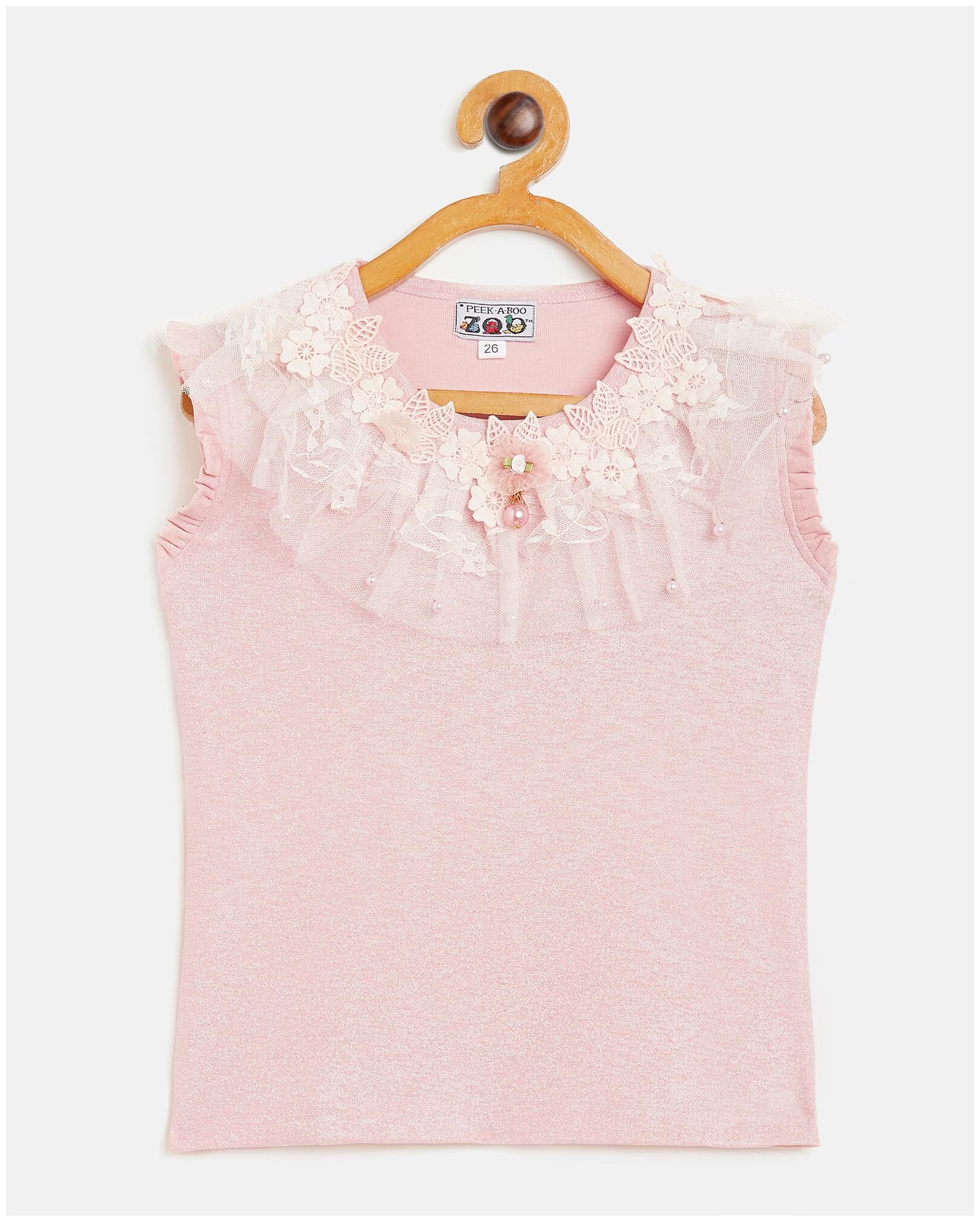 Peek a boo zoo Girls Peach Polyester Lurex Blend Round Neck Textured Flutter Sleeves Partywear Top
Peek a boo zoo Girls Peach Polyester Lurex Blend Round Neck Textured Flutter Sleeves Partywear Top