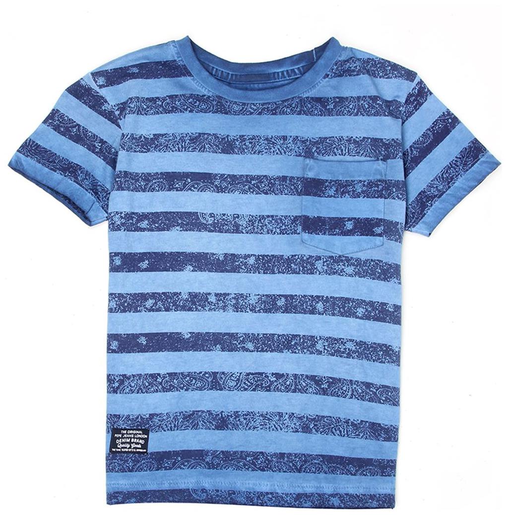 Pepe Jeans Boy Cotton blend Striped T-shirt - Blue