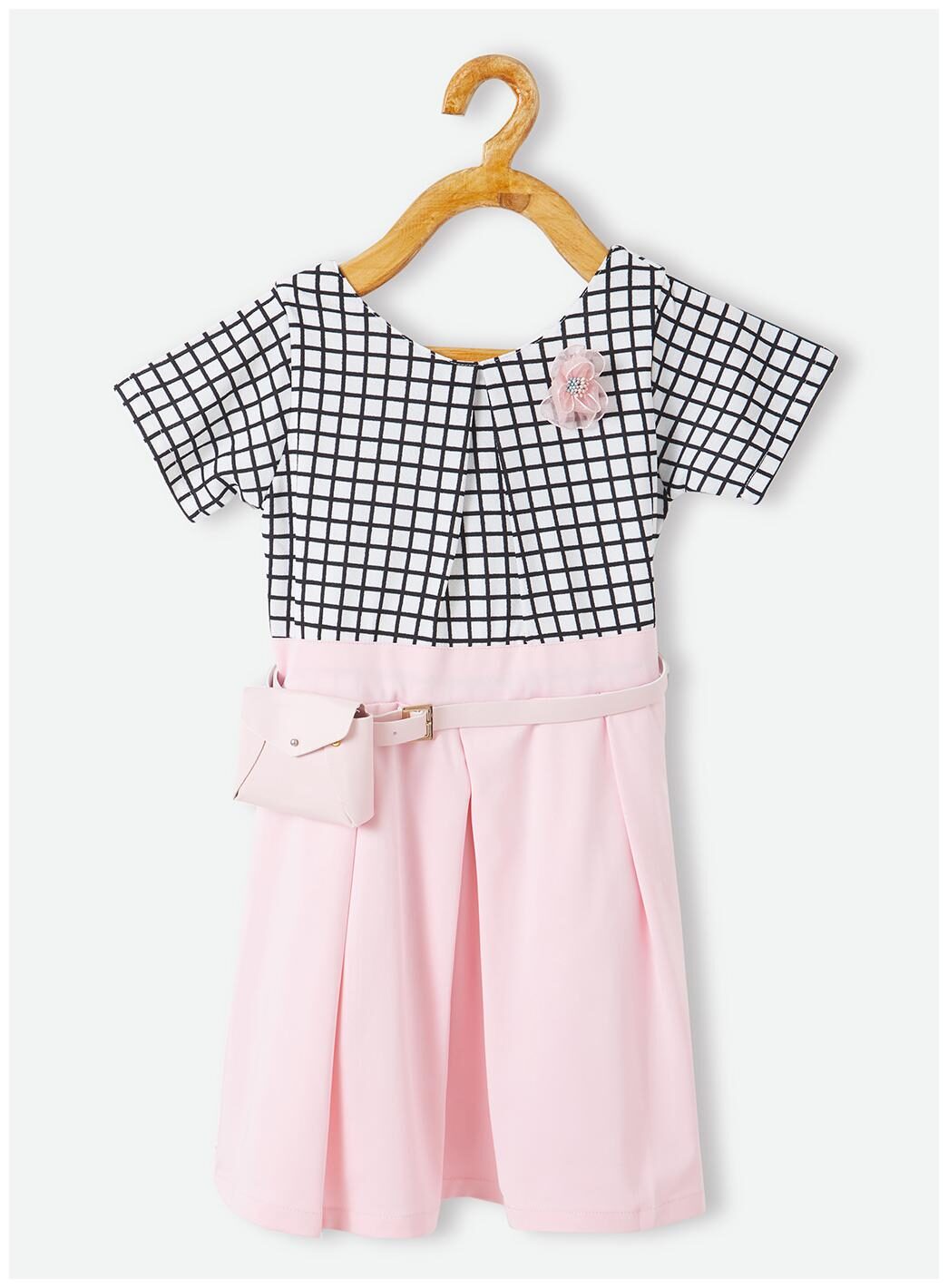 Powderfly Girl s Velvet Pink Round Neck Check Print Dress
Powderfly Girl s Velvet Pink Round Neck Check Print Dress