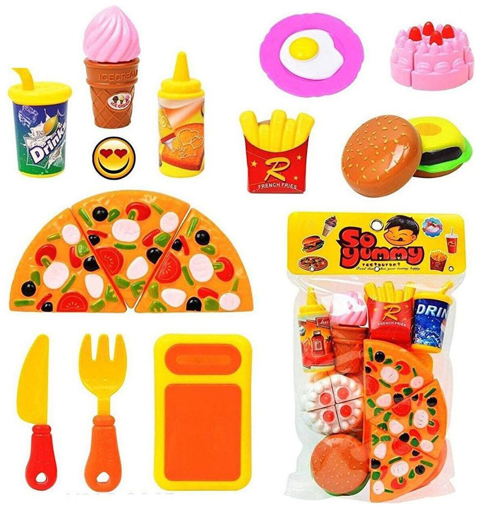 Shanaya Realistic Sliceable Fast Food Lunch Play Pizza Set Toy for Kids Restaurant Role Pretend Play
Shanaya Realistic Sliceable Fast Food Lunch Play Pizza Set Toy for Kids Restaurant Role Pretend Play