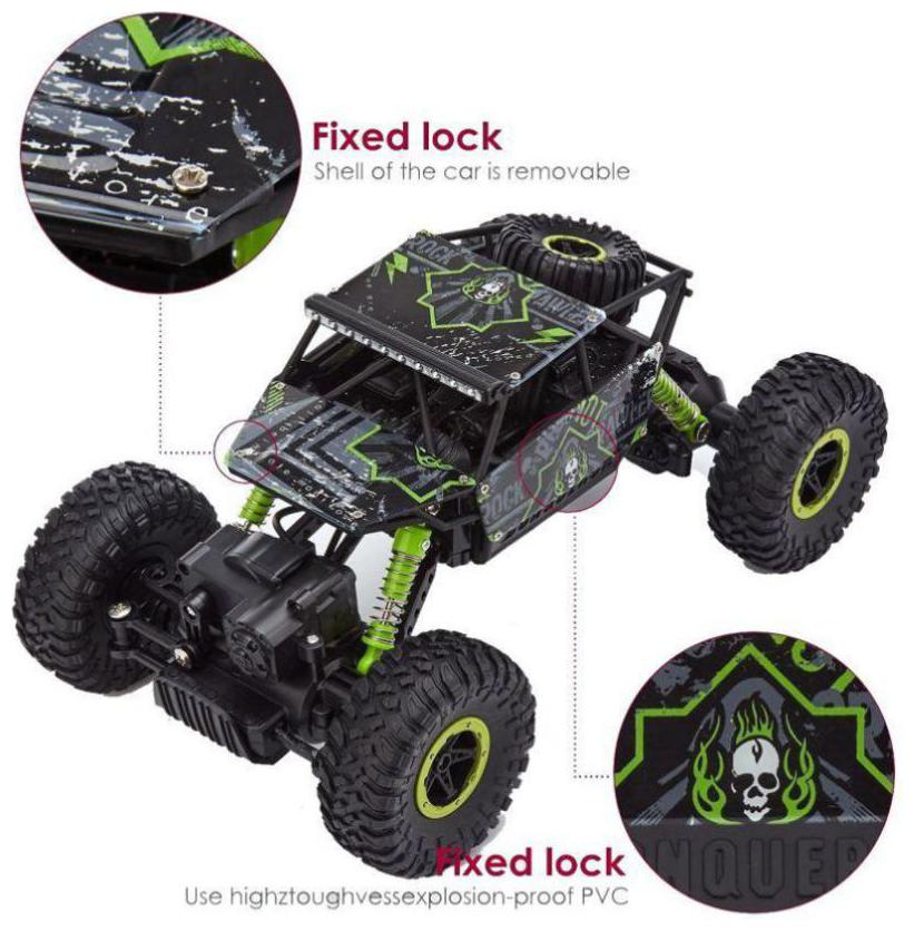Remote Controlled Rock Crawler RC Monster Truck 4 Wheel Drive 1 18 Scale 2 4 Ghz (Random Colour)
Remote Controlled Rock Crawler RC Monster Truck 4 Wheel Drive 1 18 Scale 2 4 Ghz (Random Colour)