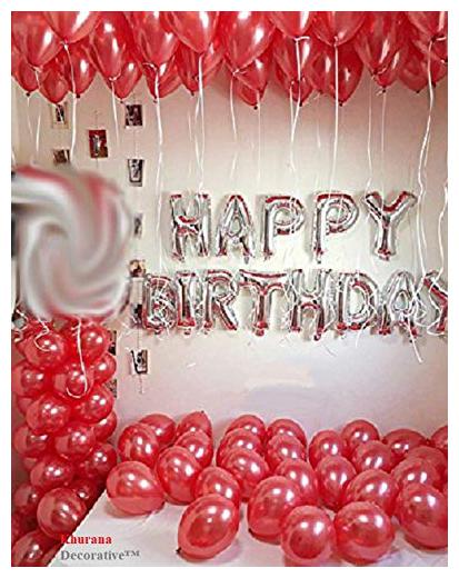 SHREE SHREEMAN Happy Birthday Letter Foil Balloon 13 Letter Set ( Silver ) Pack of 50 Pieces Red Balloons
SHREE SHREEMAN Happy Birthday Letter Foil Balloon 13 Letter Set ( Silver ) Pack of 50 Pieces Red Balloons