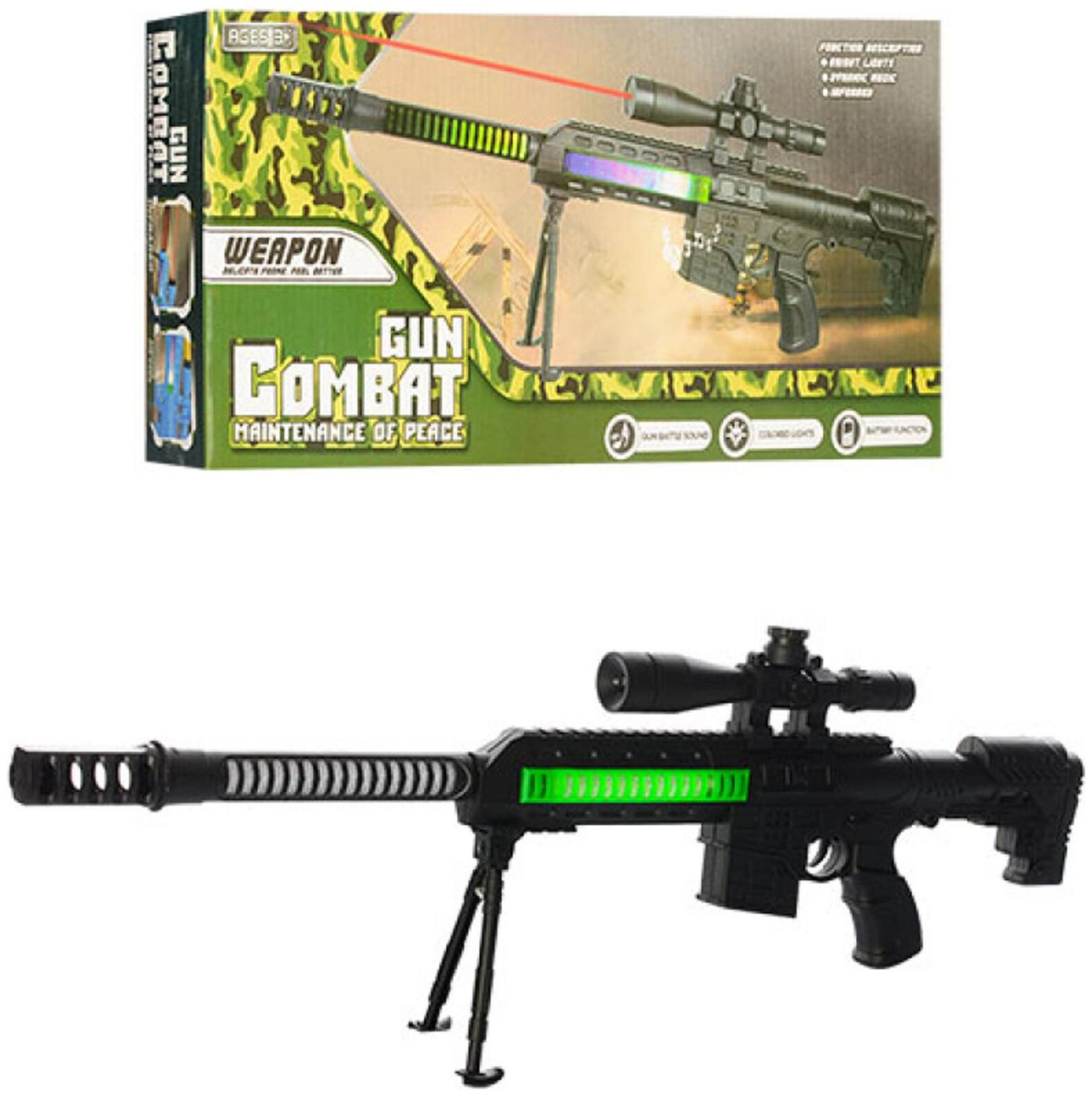 Shanaya Sniper Combat Gun with Lights Music Infrared Toy Gun For Kids (Multicolor)
Shanaya Sniper Combat Gun with Lights Music Infrared Toy Gun For Kids (Multicolor)