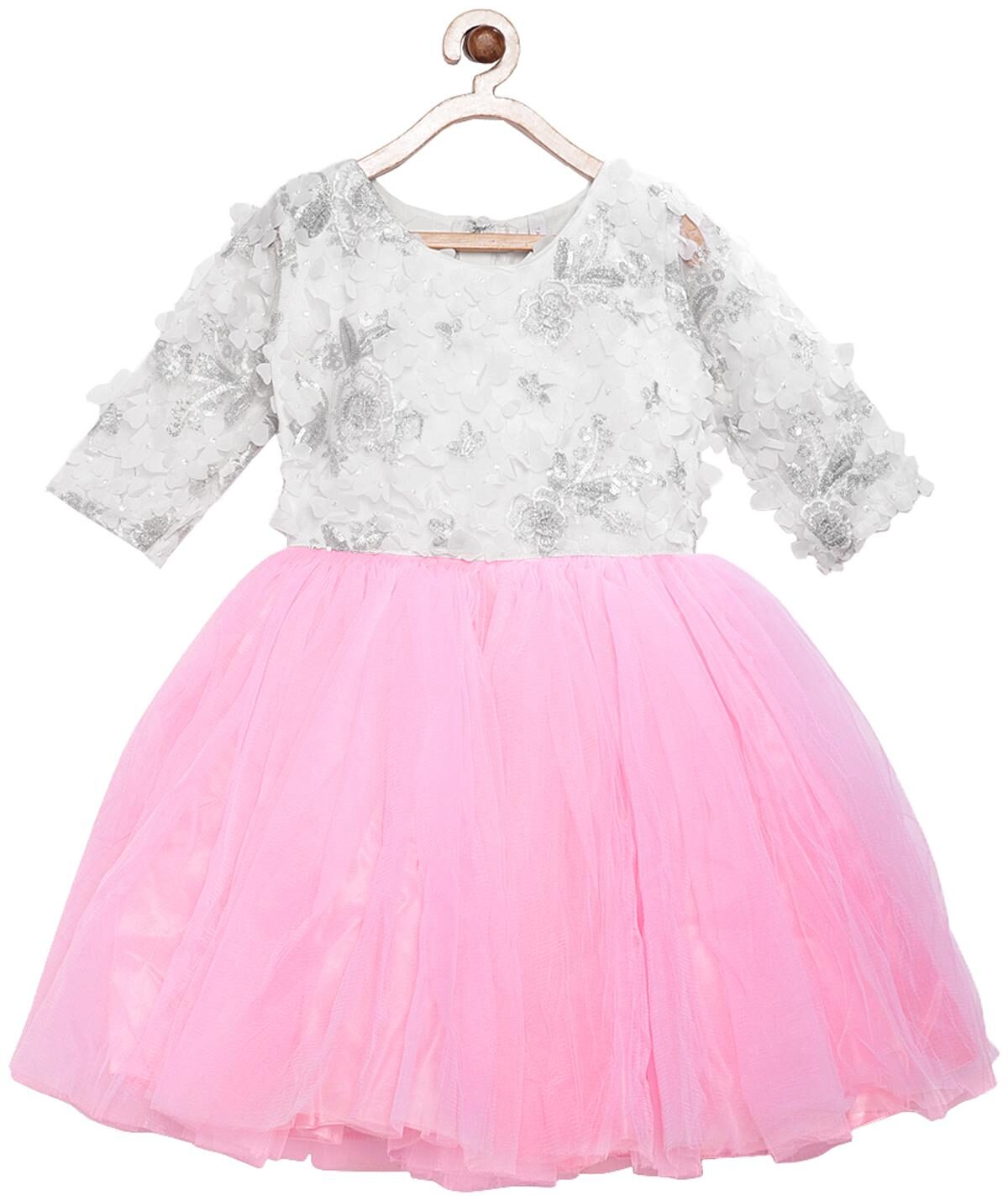 Tales Stories Baby girl Cotton Solid Princess frock - White 
Tales Stories Baby girl Cotton Solid Princess frock - White