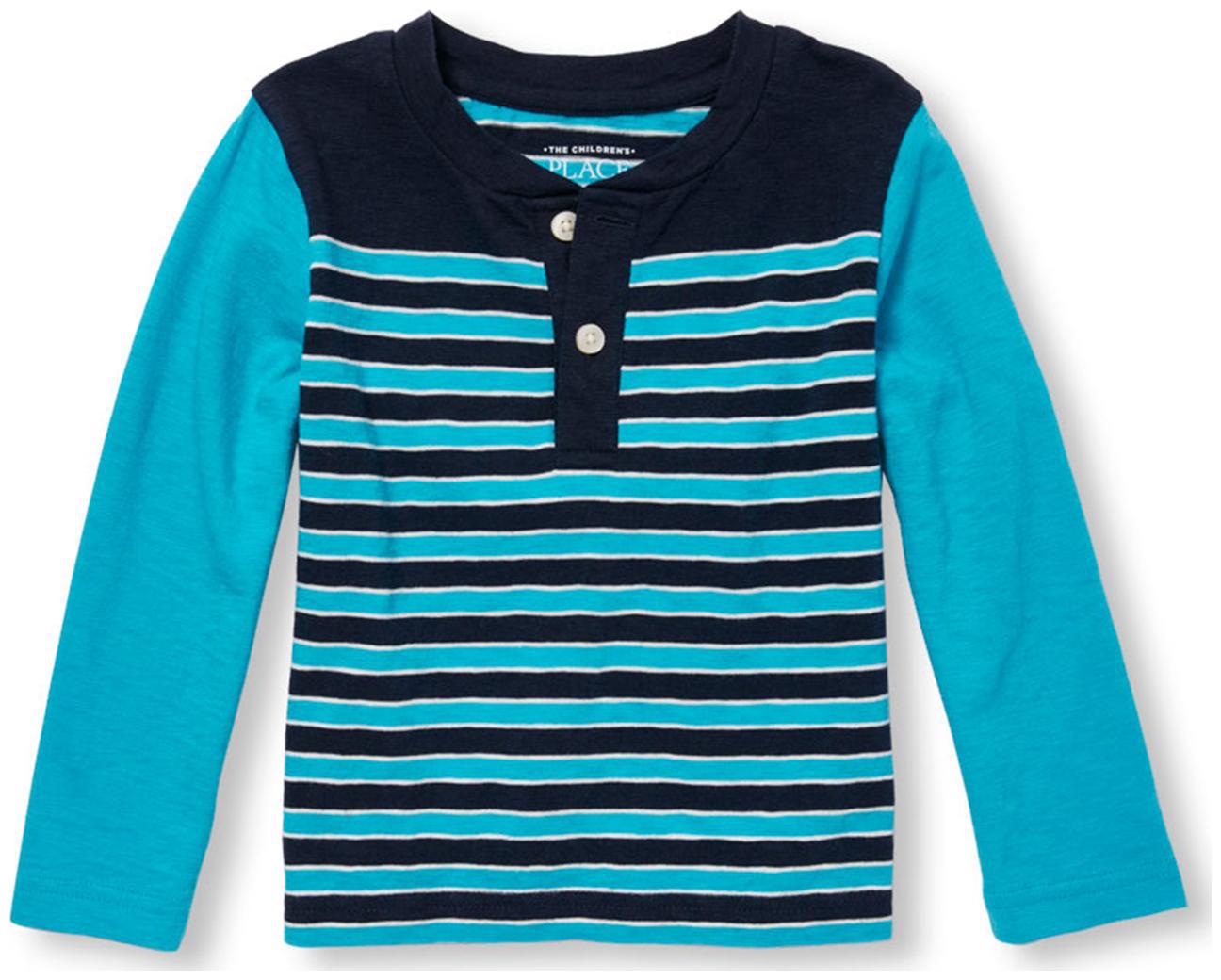THE CHILDREN S PLACE Boy Cotton Striped T-shirt - Blue 
THE CHILDREN S PLACE Boy Cotton Striped T-shirt - Blue