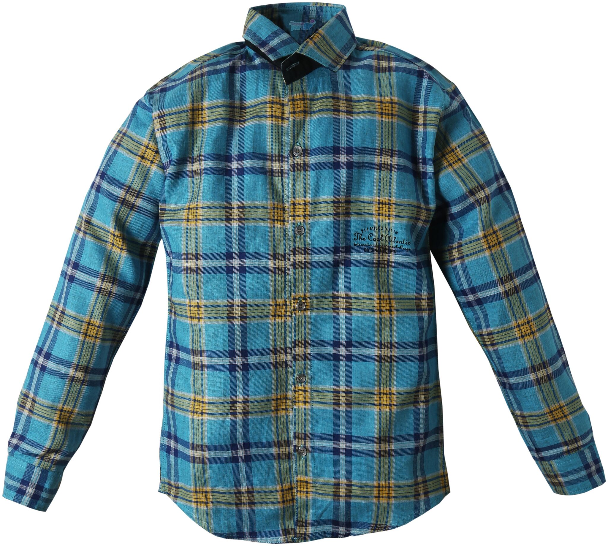 TOONYPORT Boy Cotton blend Checked Shirt Blue