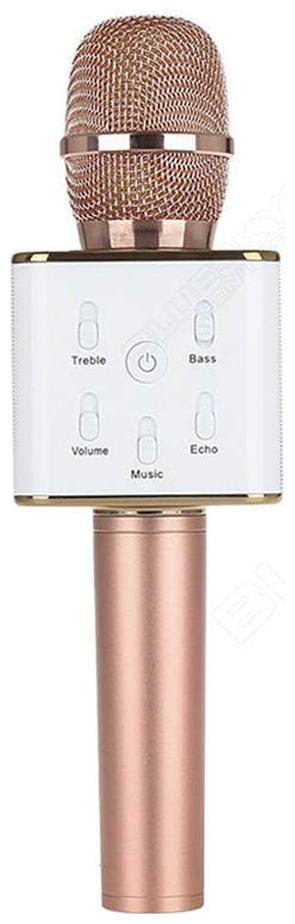 TSV Wireless Karaoke Mic Q7 With Attach Bluetooth Speaker And Echo Function 2600 mAh Battery Aux And Usb Cables Rose Gold
TSV Wireless Karaoke Mic Q7 With Attach Bluetooth Speaker And Echo Function 2600 mAh Battery Aux And Usb Cables Rose Gold
