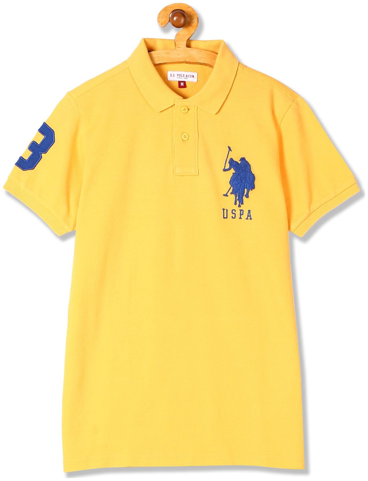 U S Polo Assn Boy Cotton Solid T-shirt - Yellow
U S Polo Assn Boy Cotton Solid T-shirt - Yellow