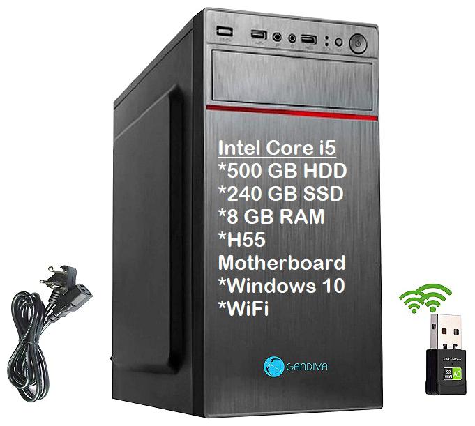 Gandiva Professional (Core i5- 1st Gen CPU H55 Motherboard 8 GB RAM 500 GB HDD 240 GB SSD Windows 10 Ms Office(Trial Version) Free Antivirus) Desktop PC
Gandiva Professional (Core i5- 1st Gen CPU H55 Motherboard 8 GB RAM 500 GB HDD 240 GB SSD Windows 10 Ms Office(Trial Version) Free Antivirus) Desktop PC