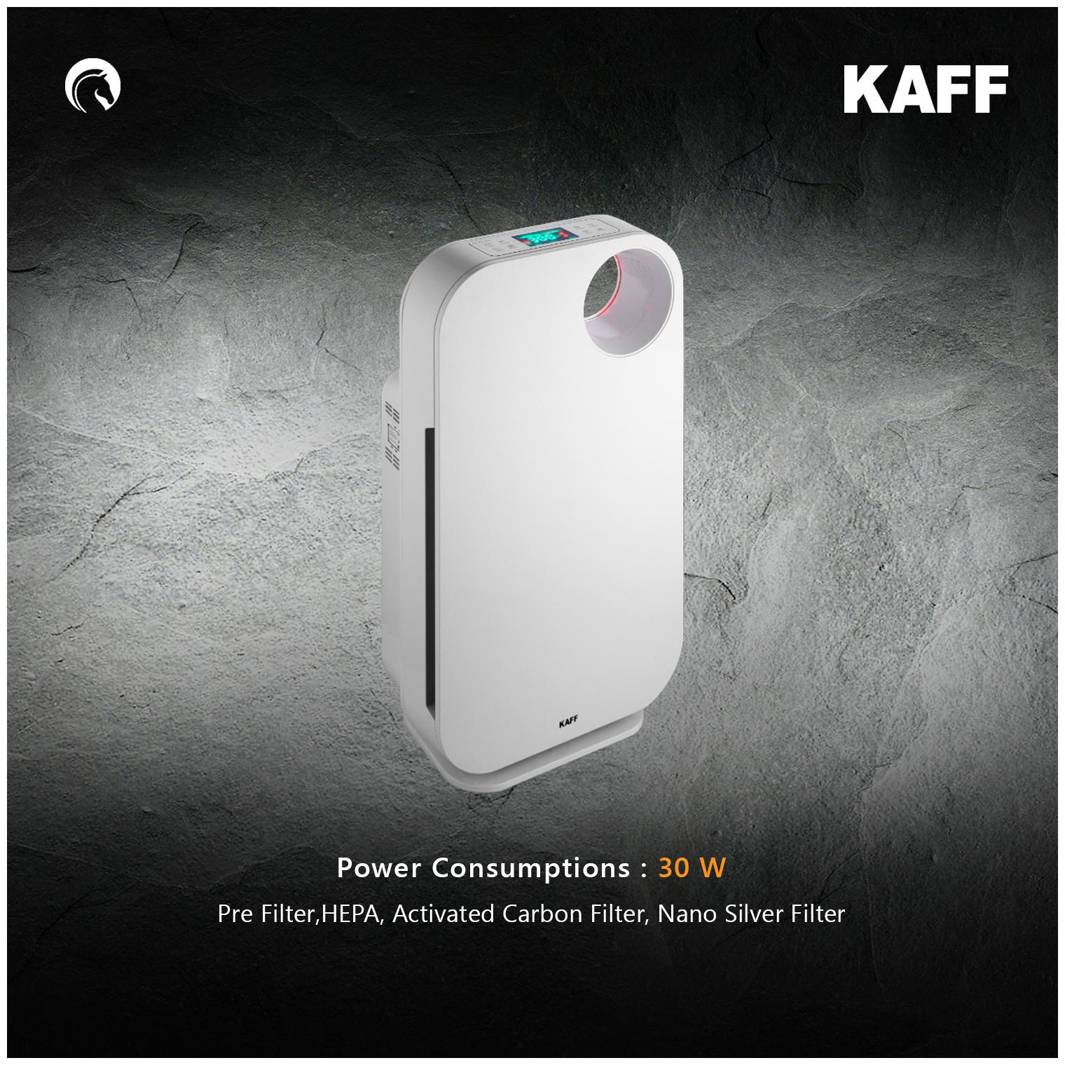 Kaff KAPJ 604 White Ionizer Air Purifier ( 30 W Coverage Area 270 sq ft )
Kaff KAPJ 604 White Ionizer Air Purifier ( 30 W Coverage Area 270 sq ft )