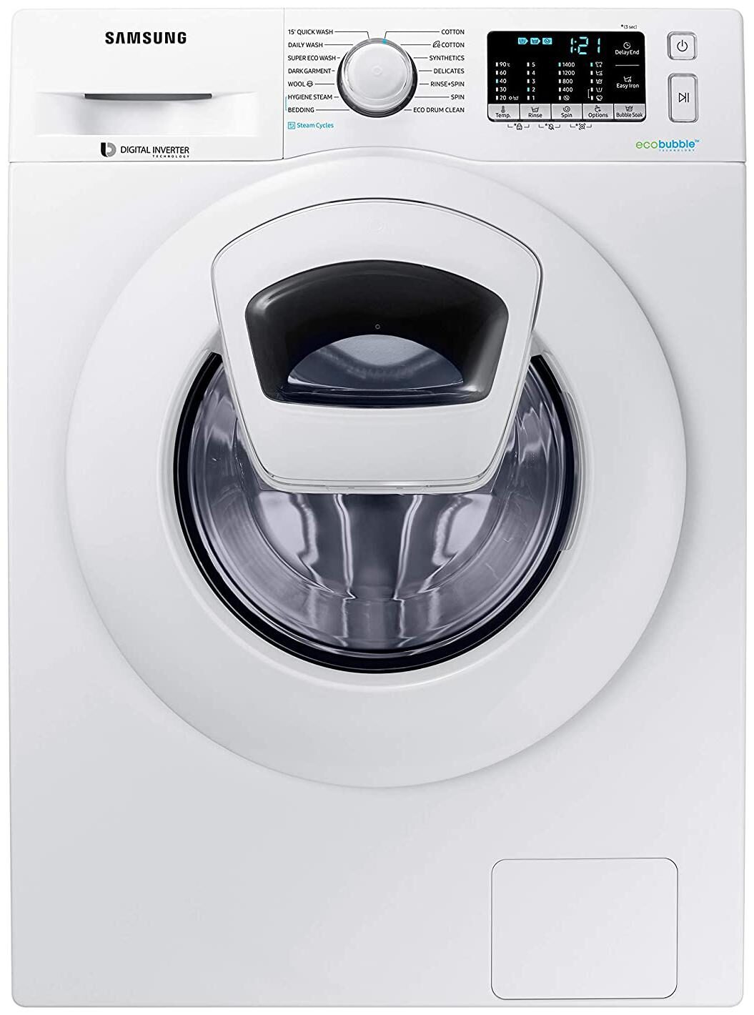 Samsung 7 kg Fully automatic front load Washer with dryer - WW70K54E0YW TL White
Samsung 7 kg Fully automatic front load Washer with dryer - WW70K54E0YW TL White