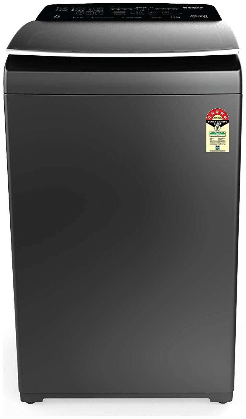 Whirlpool 7 5 kg Fully automatic top load Washer with dryer - 360 BLOOMWASH PRO (540) H 7 5 Graphite
Whirlpool 7 5 kg Fully automatic top load Washer with dryer - 360 BLOOMWASH PRO (540) H 7 5 Graphite