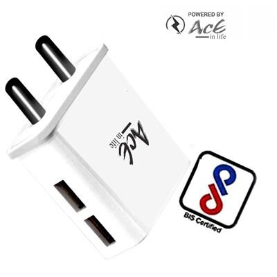 AcE(2 1AMP 1AMP) 2 USB Ultra fastCharging with 2 USB SLOTS 2 4Amp Output Max Charger With USB Data Cable ACE-2110(PANASONIC)(2 1AMP 1AMP) 2 USB
AcE(2 1AMP 1AMP) 2 USB Ultra fastCharging with 2 USB SLOTS 2 4Amp Output Max Charger With USB Data Cable ACE-2110(PANASONIC)(2 1AMP 1AMP) 2 USB