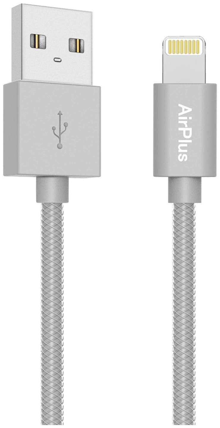 AirPlus 8 Pin Lightning to USB Premium Indestructible (1 meter 3 2Feet) Quick Charging Data Sync Lightning Cable (Silver)
AirPlus 8 Pin Lightning to USB Premium Indestructible (1 meter 3 2Feet) Quick Charging Data Sync Lightning Cable (Silver)