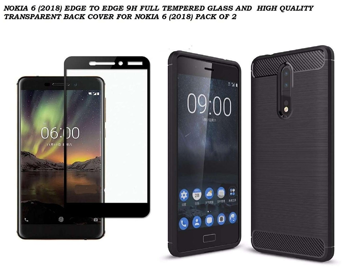 Mascot Max Tempered Glass Edge To Edge Cover 9H Glass With Hybrid Back Cover Black For Nokia 6 (2018)
Mascot Max Tempered Glass Edge To Edge Cover 9H Glass With Hybrid Back Cover Black For Nokia 6 (2018)