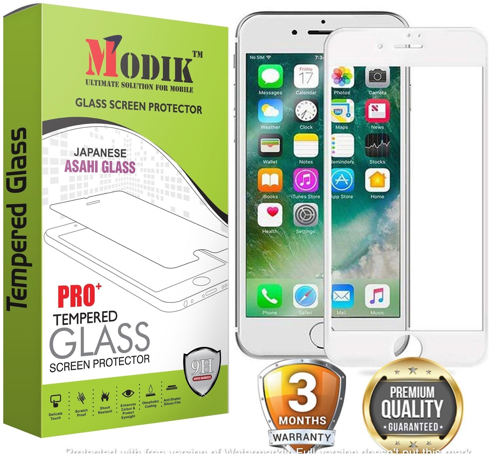 MODIK Apple iPhone 8 Plus Edge to Edge Tempered Glass Screen Protector with Installation kit (White Color)
MODIK Apple iPhone 8 Plus Edge to Edge Tempered Glass Screen Protector with Installation kit (White Color)