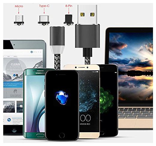 TSV 3 in 1 Magnetic Glowing Cable Lighting Micro USB Type-C Cable for Samsung One Plus Honor iPhone Black
TSV 3 in 1 Magnetic Glowing Cable Lighting Micro USB Type-C Cable for Samsung One Plus Honor iPhone Black
