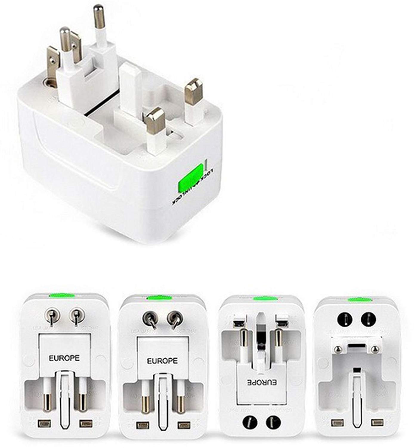 TSV Universal International World Wide Travel Power Plug European Adapter for Europe UK US AU Asia - White
TSV Universal International World Wide Travel Power Plug European Adapter for Europe UK US AU Asia - White