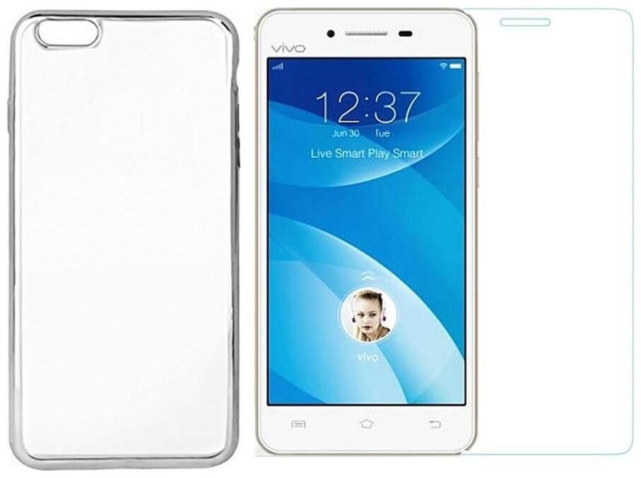 Vivo V5 transparent back cover with tempered glass (0 33mm 2 5D curved temepered glass 
Vivo V5 transparent back cover with tempered glass (0 33mm 2 5D curved temepered glass