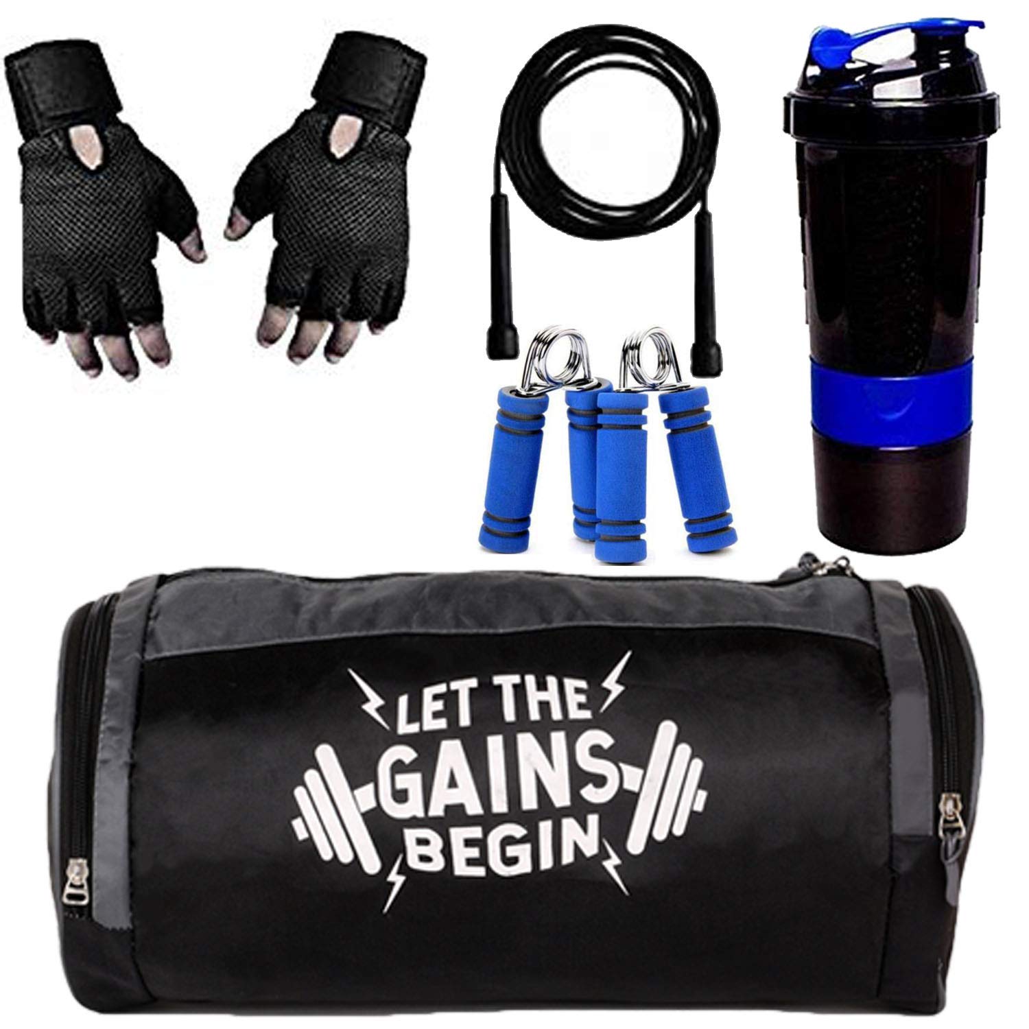 5 O CLOCK SPORTS Gym Bag Combo Set Enclosed With Shoe Compartment Polyster Gym Bag For Men For Fitness - Grey Color
5 O CLOCK SPORTS Gym Bag Combo Set Enclosed With Shoe Compartment Polyster Gym Bag For Men For Fitness - Grey Color