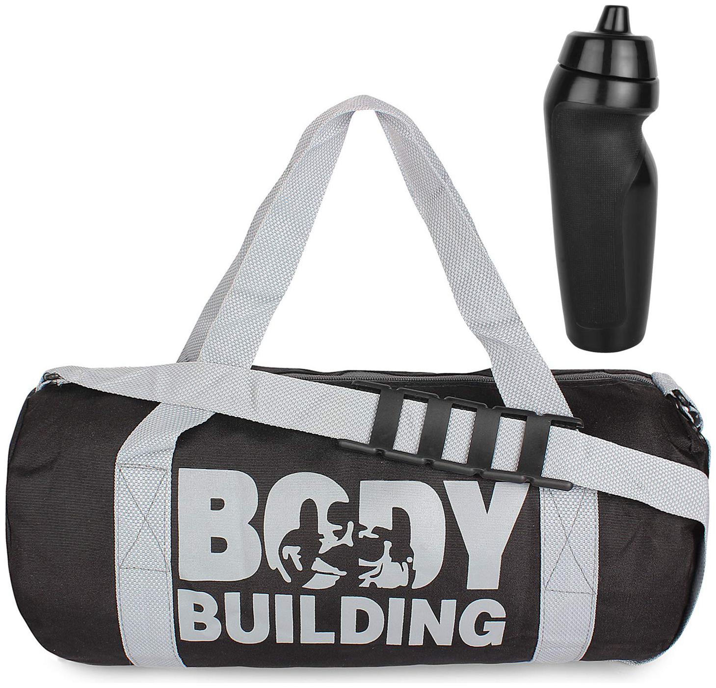 5 o clock Sports Gym Bag for Men Black Body Building Gym Bag with Black Sipper Gym and Fitness kit