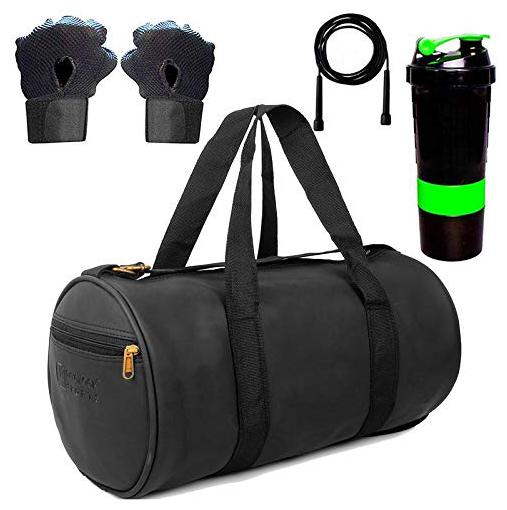 5 O CLOCK SPORTS Gym Bag Combo Set Enclosed with Soft Leather Gym Bag for Men Fitness - Black Colour Skipping Rope Spider Shaker -Green Colour and Leather Gym Gloves - Black Colour
5 O CLOCK SPORTS Gym Bag Combo Set Enclosed with Soft Leather Gym Bag for Men Fitness - Black Colour Skipping Rope Spider Shaker -Green Colour and Leather Gym Gloves - Black Colour