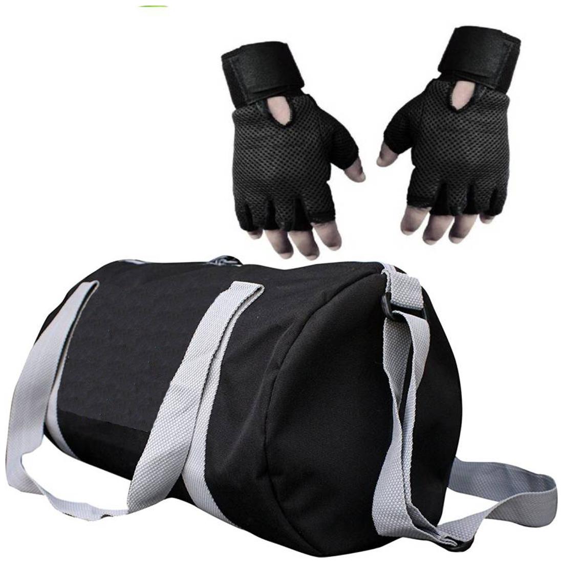 GLS Fitness Combo Of Gym Duffle Bag Gym Gloves