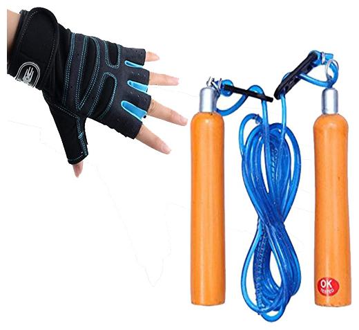 Gymwar Fitness Accessories Eqiupment COMBO OF Gym Glove And Skipping Rope Jump Rope Wooden Skipping Rope Speed Skipping Rope
Gymwar Fitness Accessories Eqiupment COMBO OF Gym Glove And Skipping Rope Jump Rope Wooden Skipping Rope Speed Skipping Rope