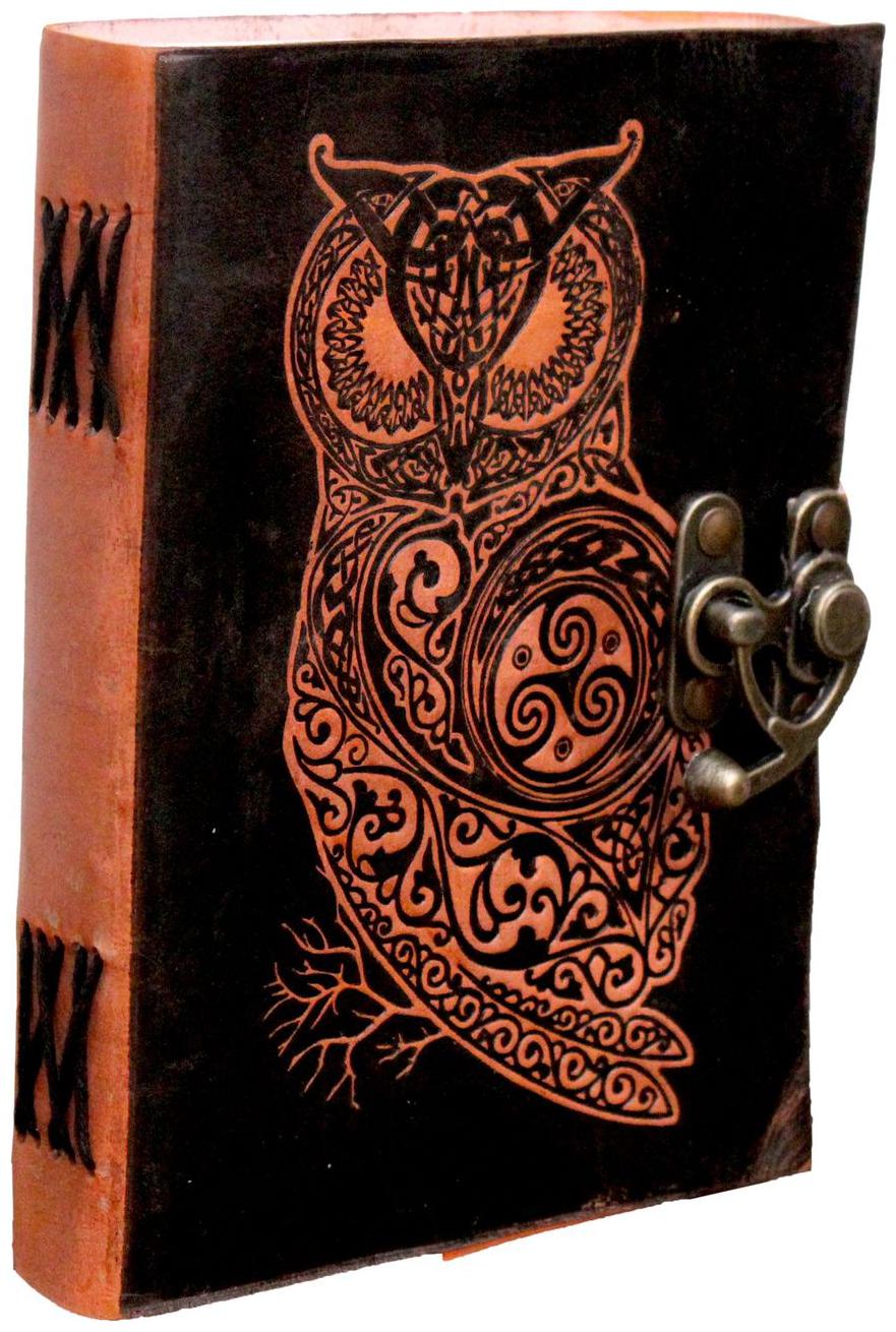 Anshika International Pure Genuine Real Hunter Leather Handmade paper Notebook Diary With attractive Metal Lock and Engraved Owl - Size of (H) 7 (L) 5
Anshika International Pure Genuine Real Hunter Leather Handmade paper Notebook Diary With attractive Metal Lock and Engraved Owl - Size of (H) 7 (L) 5