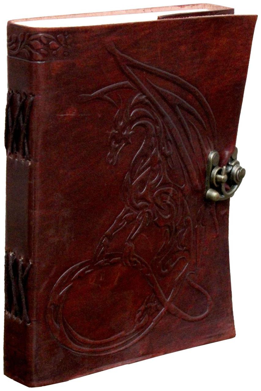 Anshika International Pure Genuine Real Vintage Hunter Leather Handmade paper Notebook Diary For With attractive Metal Lock and Engraved Dragon- Size of (H) 7 (L) 5 inch
Anshika International Pure Genuine Real Vintage Hunter Leather Handmade paper Notebook Diary For With attractive Metal Lock and Engraved Dragon- Size of (H) 7 (L) 5 inch