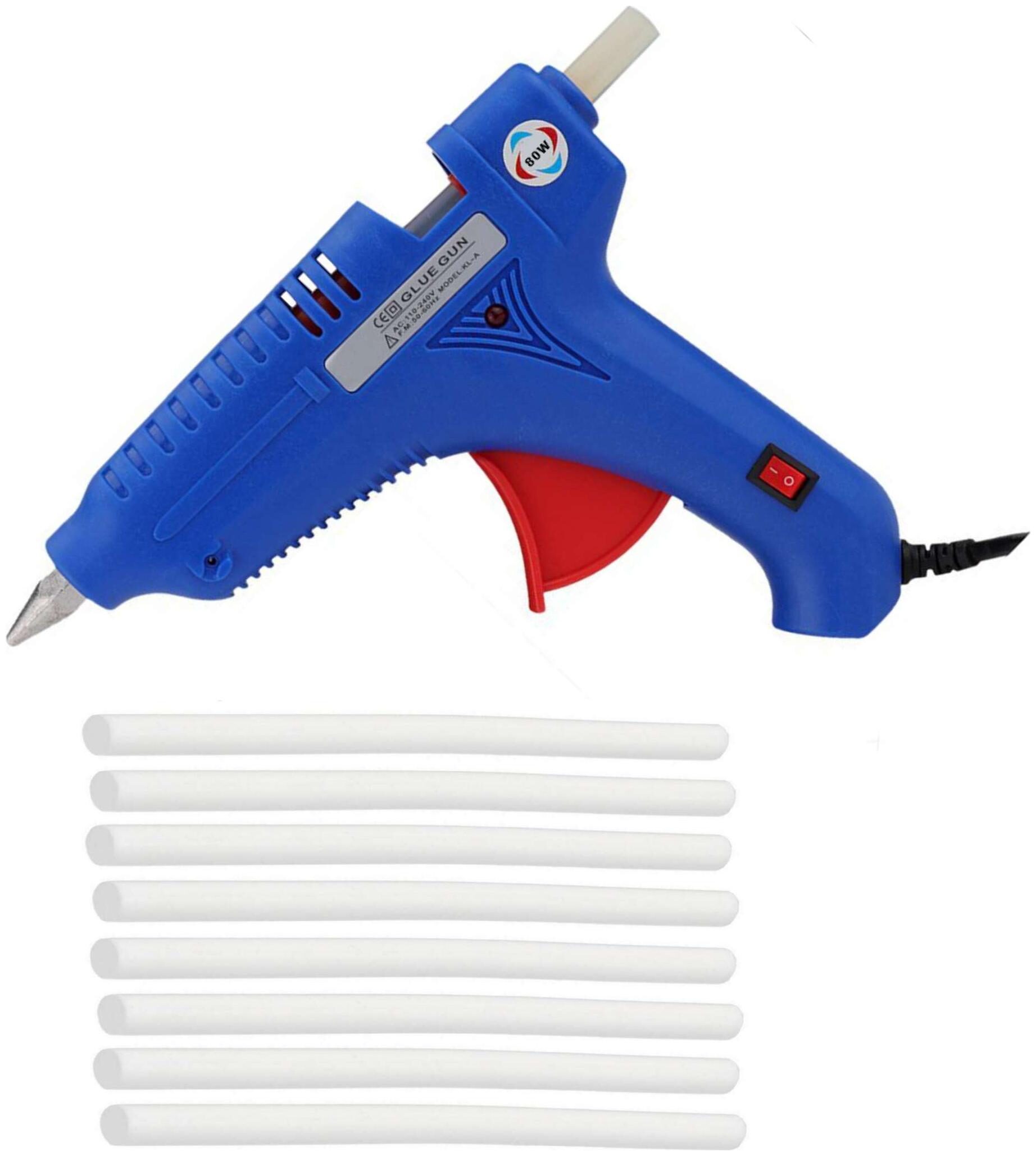 BOND BLUE 80W 80 WATT LEAK PROOF PROFESSIONAL HOT MELT GLUE GUN (ON OFF SWITCH AND INDICATOR) WITH 8 MILKY WHITE GLUE STICKS
BOND BLUE 80W 80 WATT LEAK PROOF PROFESSIONAL HOT MELT GLUE GUN (ON OFF SWITCH AND INDICATOR) WITH 8 MILKY WHITE GLUE STICKS