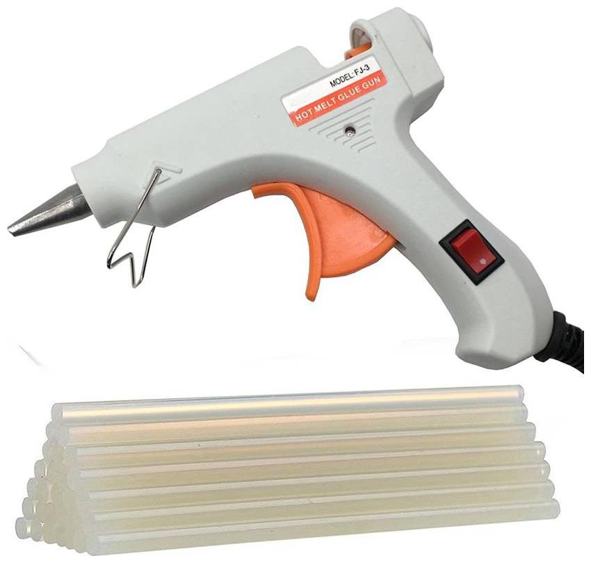 BOND GLUN WHITE MINI 20W 20 WATT 7 MM (ON OFF SWITCH INDICATOR) HOT MELT GLUE GUN WITH 25 GLUE STICKS
BOND GLUN WHITE MINI 20W 20 WATT 7 MM (ON OFF SWITCH INDICATOR) HOT MELT GLUE GUN WITH 25 GLUE STICKS