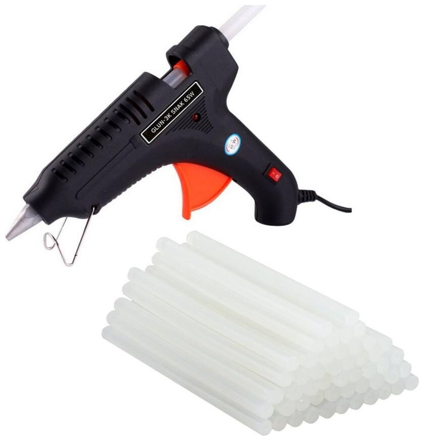 GLUN 3K 65W 65 WATT PROFESSIONAL (ON OFF SWITCH INDICATOR) HOT MELT GLUE GUN WITH 20 GLUE STICKS
GLUN 3K 65W 65 WATT PROFESSIONAL (ON OFF SWITCH INDICATOR) HOT MELT GLUE GUN WITH 20 GLUE STICKS