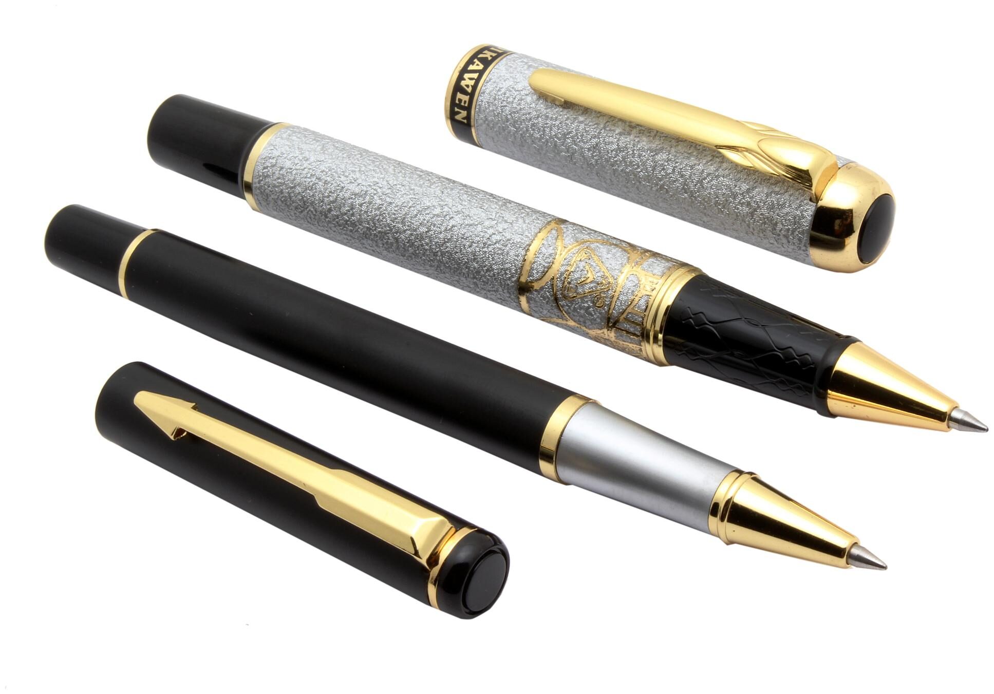 SRPC Set Of 2 - Exclusive Royal Black Silver Signature Roller Ball Pens Golden Trims
SRPC Set Of 2 - Exclusive Royal Black Silver Signature Roller Ball Pens Golden Trims