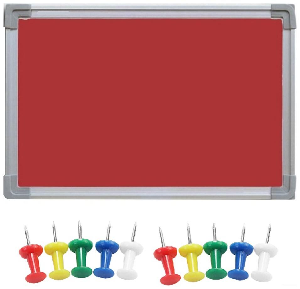SHARRY DESIGNS Notice or Bulletin Board or Soft or Pin-up board Red Nova 1 foot x 1 5 foot (10 board Pins)
SHARRY DESIGNS Notice or Bulletin Board or Soft or Pin-up board Red Nova 1 foot x 1 5 foot (10 board Pins)