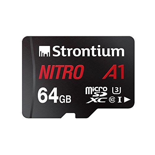 Strontium Nitro A1 64GB Micro SDXC Memory Card 100MB s A1 UHS-I U3 Class 10 with High Speed Adapter for Smartphones Tablets Drones Action Cams (SRN64GTFU3A1A)
Strontium Nitro A1 64GB Micro SDXC Memory Card 100MB s A1 UHS-I U3 Class 10 with High Speed Adapter for Smartphones Tablets Drones Action Cams (SRN64GTFU3A1A)