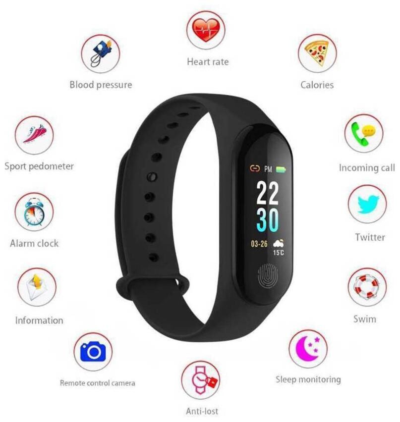 AFRODIVE Waterproof Silicone Touch Screen M3 Band with Live Heart Rate Monitor and Smart Fitness Activity Tracker
AFRODIVE Waterproof Silicone Touch Screen M3 Band with Live Heart Rate Monitor and Smart Fitness Activity Tracker