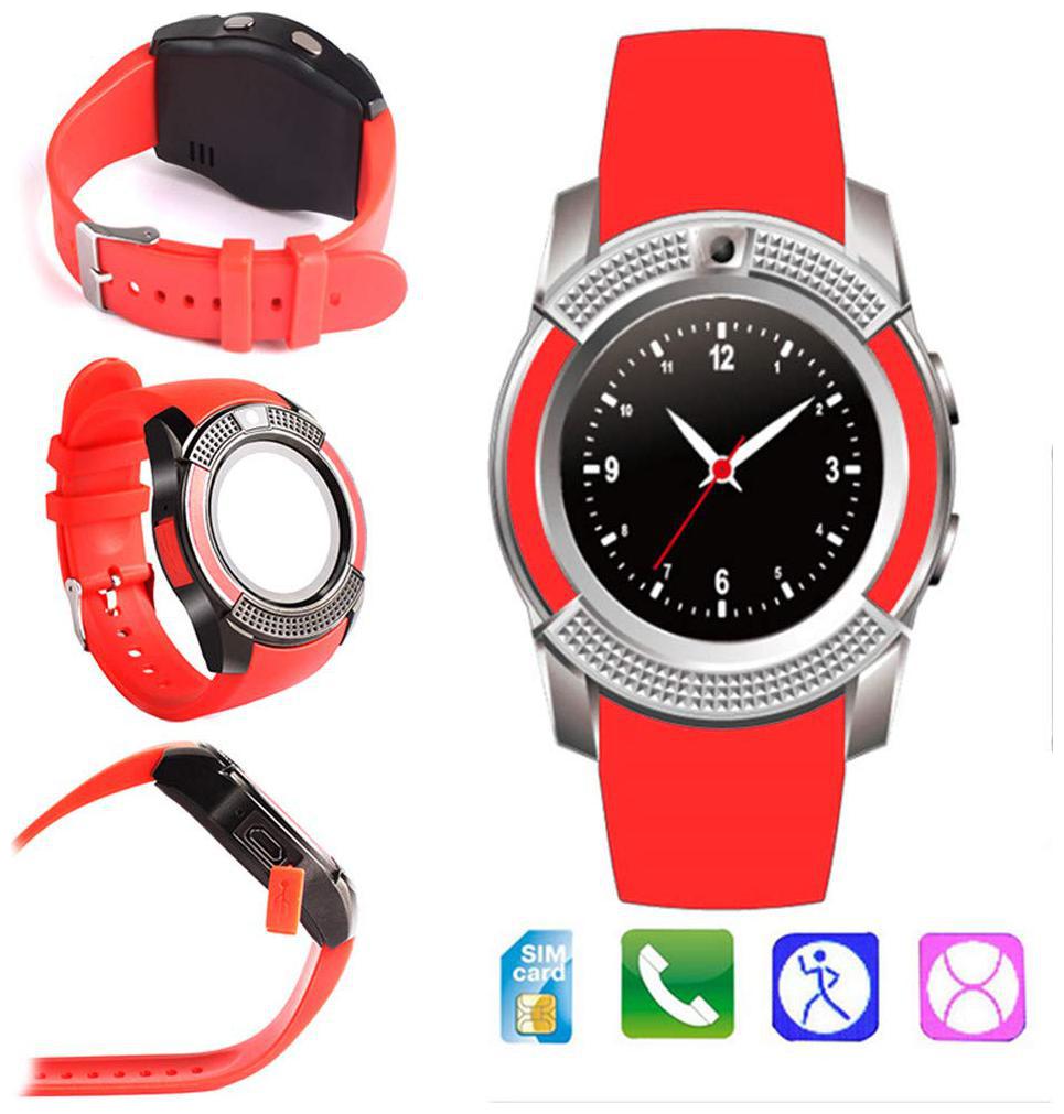 CHG Smart Watch V8 Bluetooth Smartwatch Compatible with All Mobile Phones for Boys and Girls Red
CHG Smart Watch V8 Bluetooth Smartwatch Compatible with All Mobile Phones for Boys and Girls Red