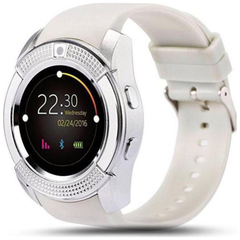 TSV V8 Silver Bluetooth Camera And Sim Card Supported Watch Compatible with Samsung Galaxy Note 8 (White)
TSV V8 Silver Bluetooth Camera And Sim Card Supported Watch Compatible with Samsung Galaxy Note 8 (White)