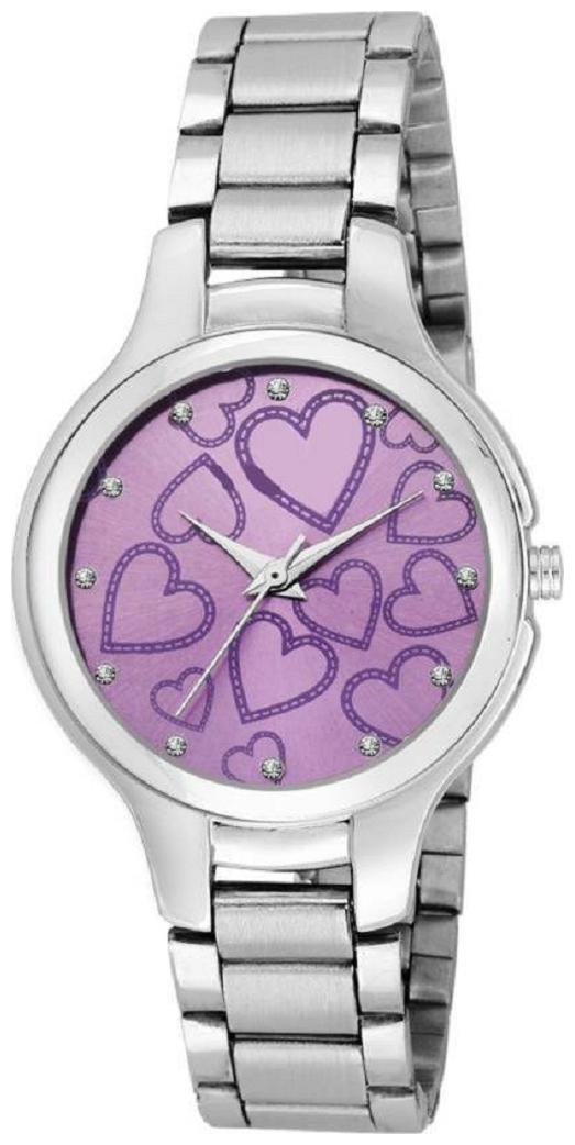 HRV Purple Shineble Dial Stainless Still Strap Heart Printed Dial Women Watch - For Girls
HRV Purple Shineble Dial Stainless Still Strap Heart Printed Dial Women Watch - For Girls