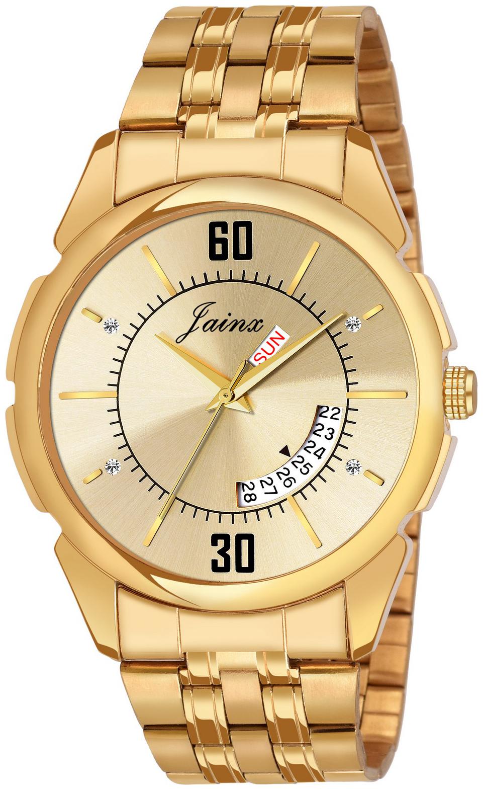 JAINX Attractive Golden Bracelet Style Chain with Premium Golden Square Analogue Watch for Men and Boys-JM1135
JAINX Attractive Golden Bracelet Style Chain with Premium Golden Square Analogue Watch for Men and Boys-JM1135