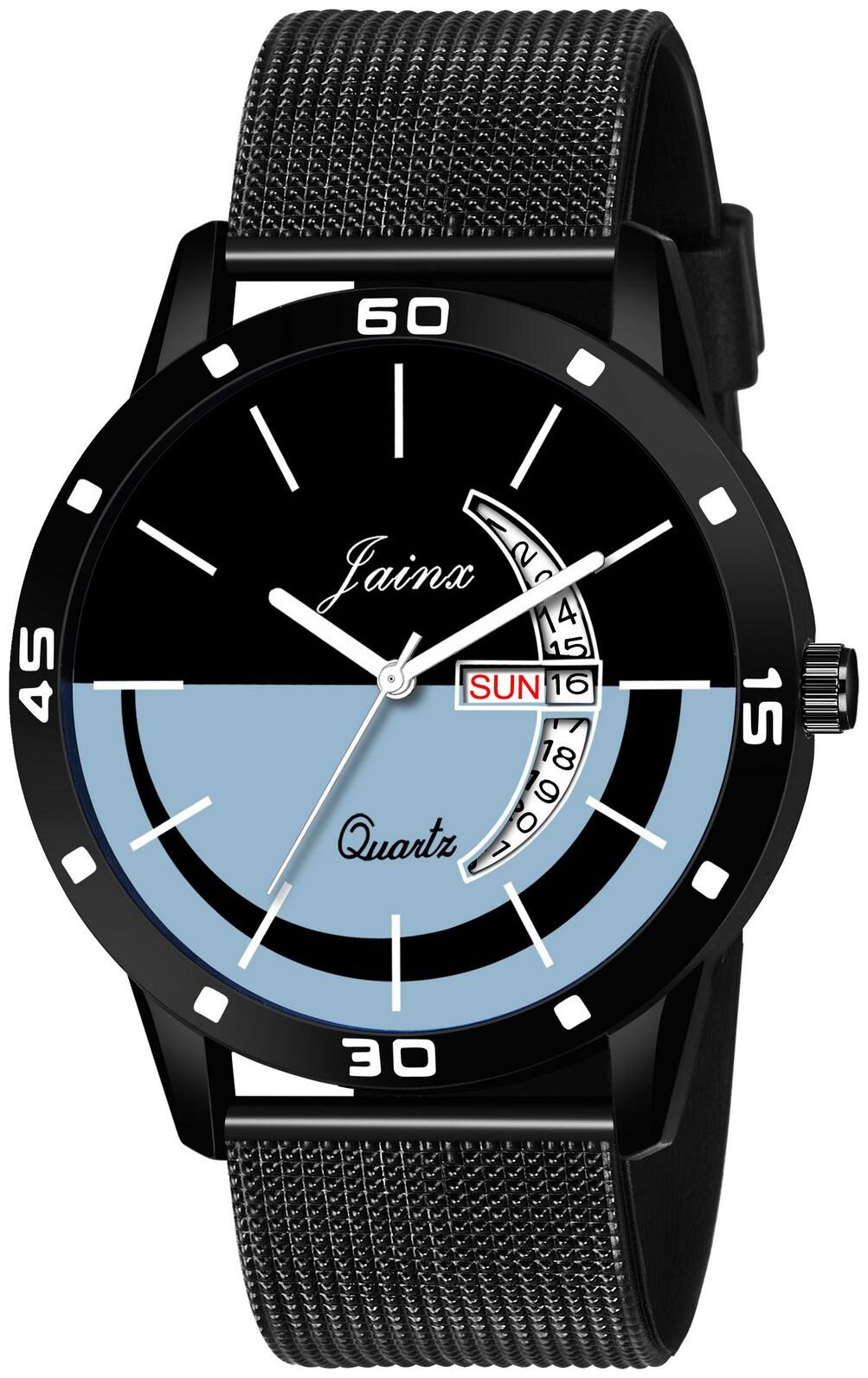 Jainx Multi Color Dial Black Day and Date Function Analogue Watch for Men and Boys - JM348
Jainx Multi Color Dial Black Day and Date Function Analogue Watch for Men and Boys - JM348